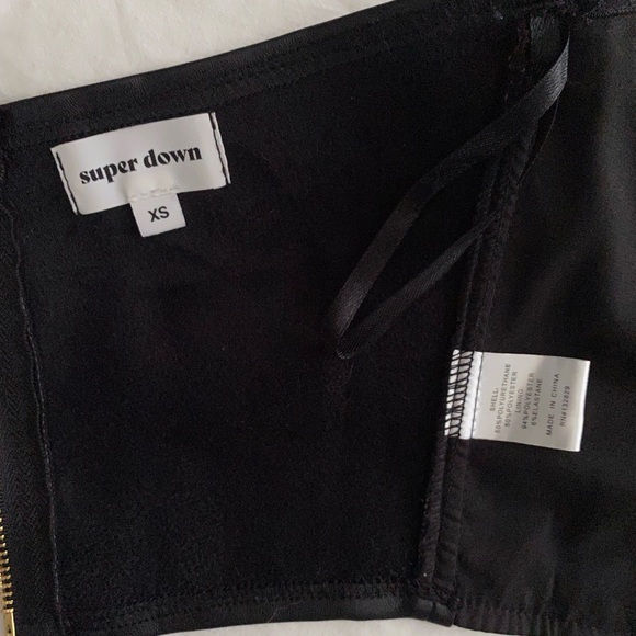 Superdown Faux leather corset crop top XS - Picture 3 of 7
